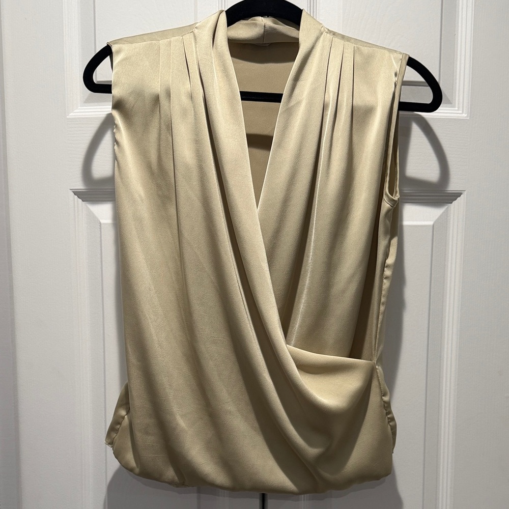 J.ING Cream Drape Blouse